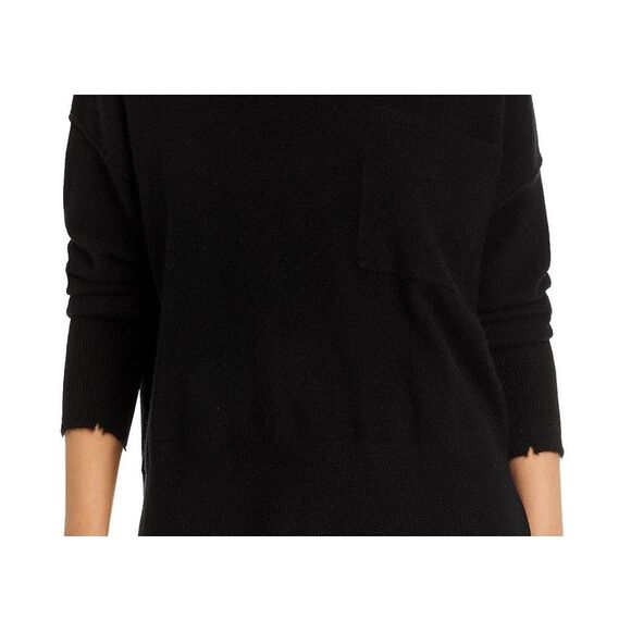 Aqua Distressed Cashmere Sweater Black Size XS - Picture 3 of 4